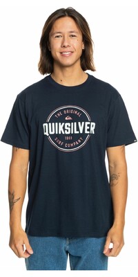 2024 Quiksilver Circle Up T-shirt Til Herrer EQYZT07680 - Navy Blazer